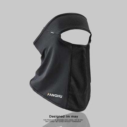 Ice Silk UV Protection Face Mask With Ear Loops And Glasses Hole For Outdoor Sports 7