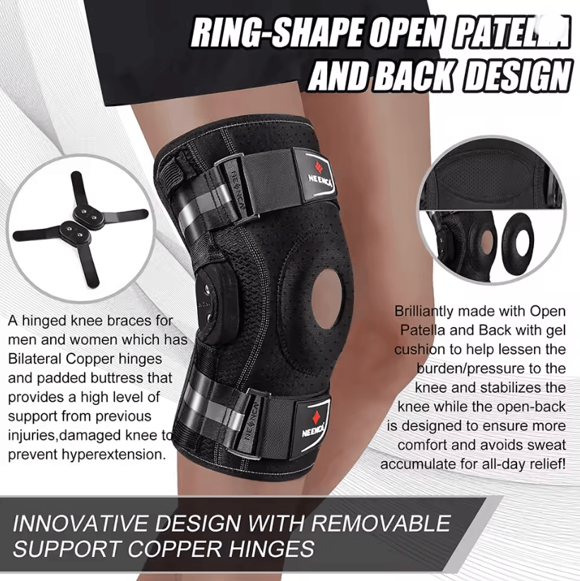 NEENCA Hinged Knee Brace With Side Stabilizers For Pain Relief And Joint Support 2
