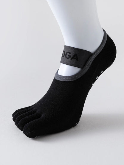 Womens Five Finger Yoga Socks  NonSlip Cotton Pilates And Fitness Socks 6