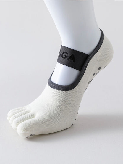 Womens Five Finger Yoga Socks  NonSlip Cotton Pilates And Fitness Socks 7