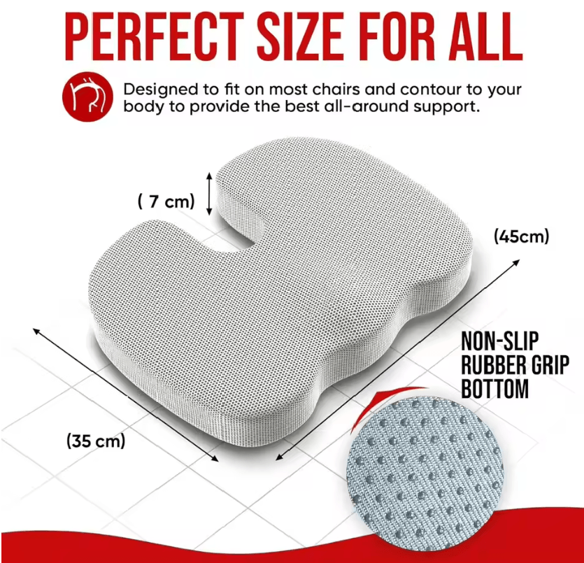 ErgoRelief Memory Foam Office And Seat Cushion 2