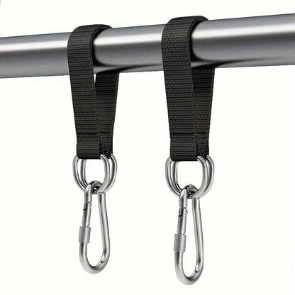 Durable Hammock Hanging Belt with Steel Hooks – Outdoor Camping and Swing Hanging Straps