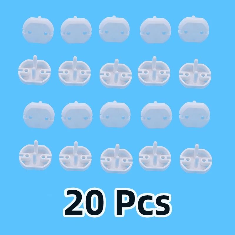 20pcs Baby Safety Socket Covers  European Standard Electrical Outlet Protectors For Childproofing 7