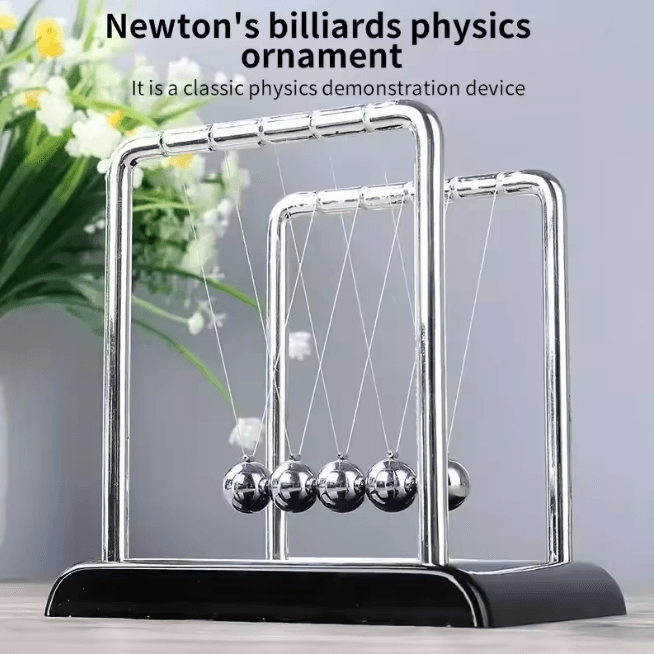 Executive Balance Steel Ball Newton Pendulum Desk Toy – Interactive Desktop Science & Stress Relief