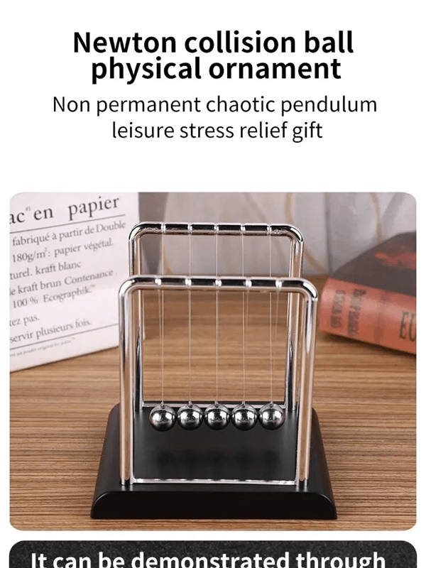 Executive Balance Steel Ball Newton Pendulum Desk Toy  Interactive Desktop Science  Stress Relief 1