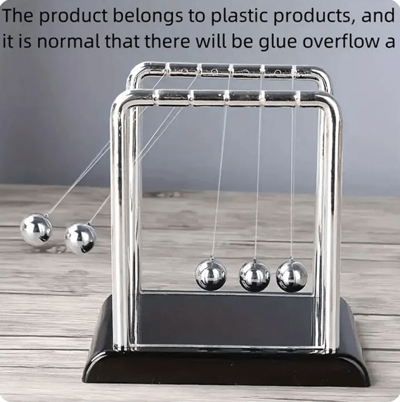 Executive Balance Steel Ball Newton Pendulum Desk Toy  Interactive Desktop Science  Stress Relief 2