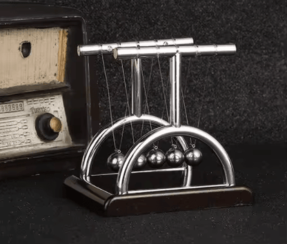 Executive Balance Steel Ball Newton Pendulum Desk Toy  Interactive Desktop Science  Stress Relief 4