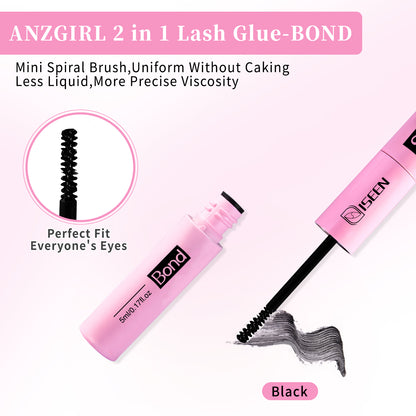 Super Hold Long-Lasting Eyelash Glue, Lash Bond and Seal, Non-Irritating DIY Lash Clusters at Home