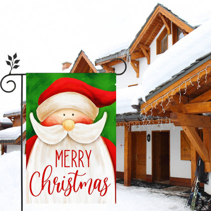 Outdoor decorative garden flag, One Santa Claus Happy Christmas holiday, , double sided garden flag for home