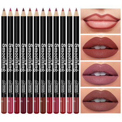 Professional Lip Liner Pencil and Matte Lip Gloss, Long-Lasting Lipstick Set for Women, Ideal Valentine's Day Gifts