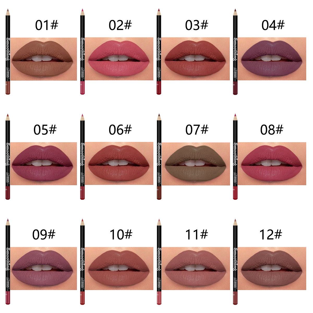Professional Lip Liner Pencil and Matte Lip Gloss, Long-Lasting Lipstick Set for Women, Ideal Valentine's Day Gifts