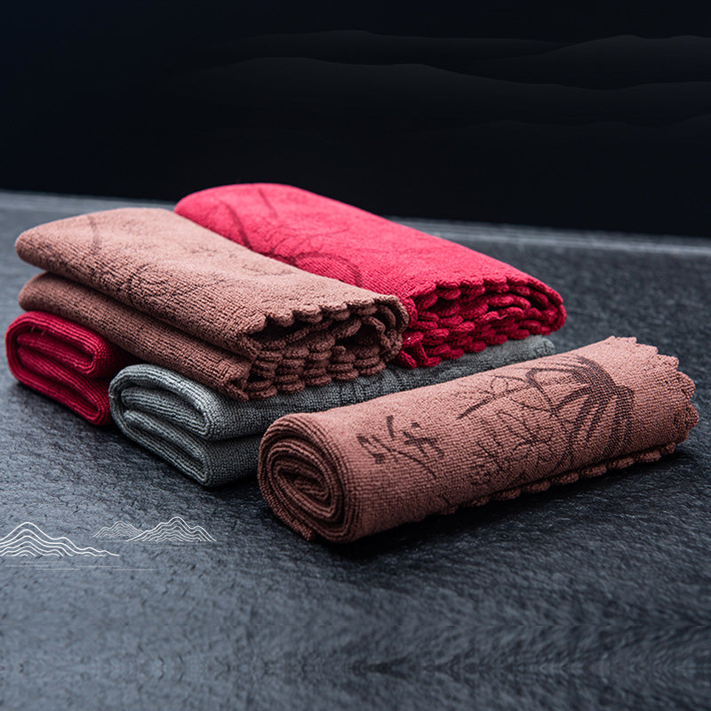 Portable Kitchen Tea Towel, Absorbent Coffee Towel, Dry Handkerchief for Tourist Hotels