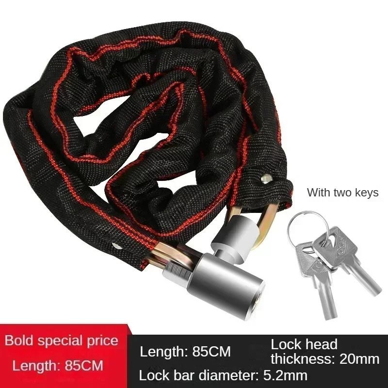 HeavyDuty AntiTheft Bicycle Chain Lock  Extra Long Stainless Steel Password Lock For Bikes And EBik 9