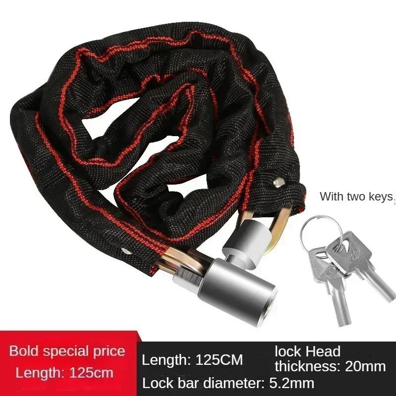 HeavyDuty AntiTheft Bicycle Chain Lock  Extra Long Stainless Steel Password Lock For Bikes And EBik 6