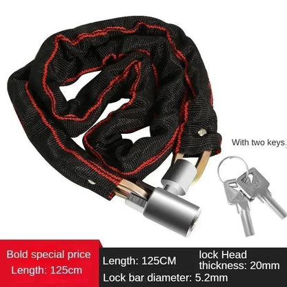 HeavyDuty AntiTheft Bicycle Chain Lock  Extra Long Stainless Steel Password Lock For Bikes And EBik 6