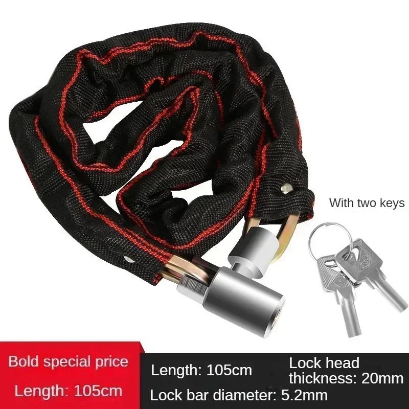 HeavyDuty AntiTheft Bicycle Chain Lock  Extra Long Stainless Steel Password Lock For Bikes And EBik 8