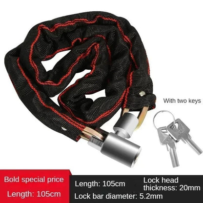 HeavyDuty AntiTheft Bicycle Chain Lock  Extra Long Stainless Steel Password Lock For Bikes And EBik 8