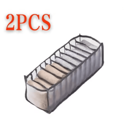 Ultimate 11Compartment Foldable Underwear Organizer Box With Breathable Mesh 4
