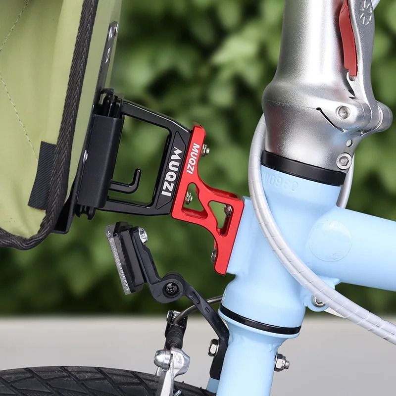 Aluminum Alloy Bike Bag Carrier Raise Adapter  Front Mount Riser For Brompton And Dahon Folding Bik 2