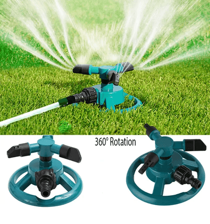 360° Automatic Rotating Lawn Sprinkler Nozzle with Wide Coverage Irrigation