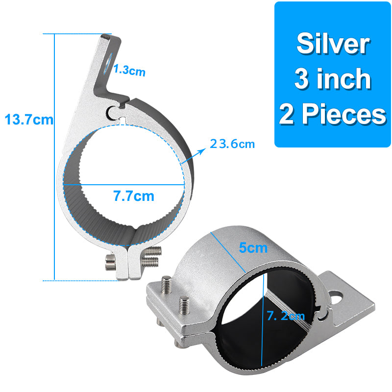 Bull Bar Bumper Roof Roll Cage Mount LED Work Light Bar Bracket Tube Clamp For Pickup Tractor Off R