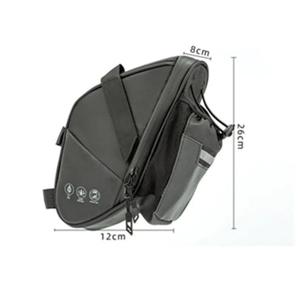 Waterproof Bike Saddle Bag  Rear UnderSeat Storage With Bottle Pocket And Reflective Strips For MTB 3
