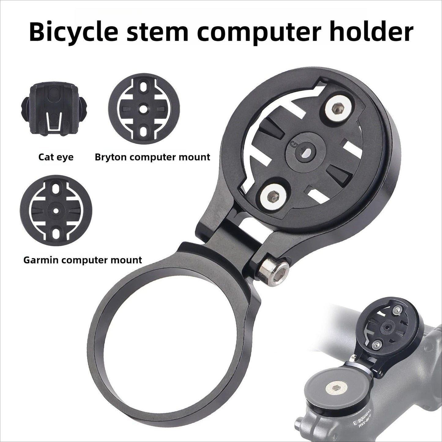 Aluminum Alloy Bicycle Computer Holder Mount for GPS Speedometers and Phones