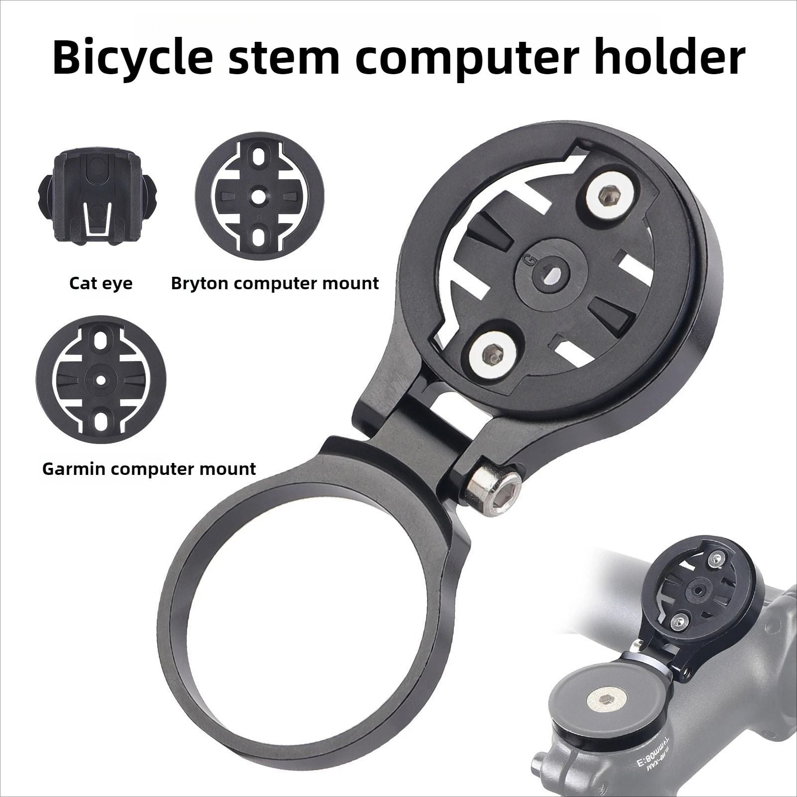 Aluminum Alloy Bicycle Computer Holder Mount for GPS Speedometers and Phones