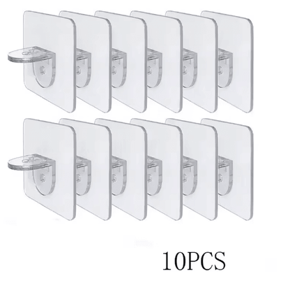 Clear NonMarking Wardrobe And Cabinet Divider Bracket Set 4 Or 10Piece 4