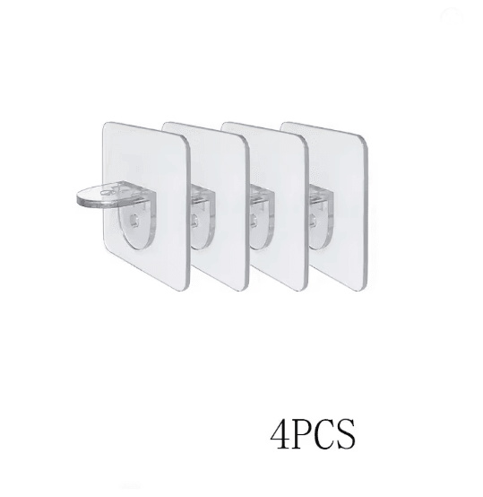 Clear NonMarking Wardrobe And Cabinet Divider Bracket Set 4 Or 10Piece 3