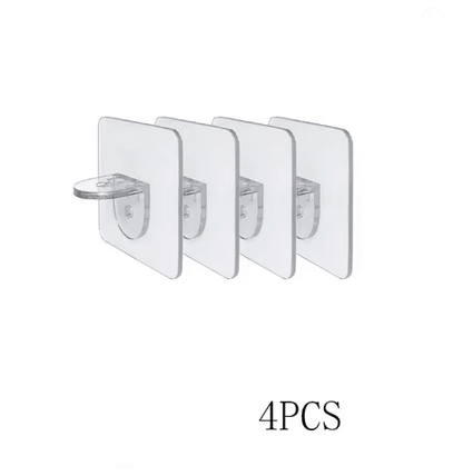 Clear NonMarking Wardrobe And Cabinet Divider Bracket Set 4 Or 10Piece 3