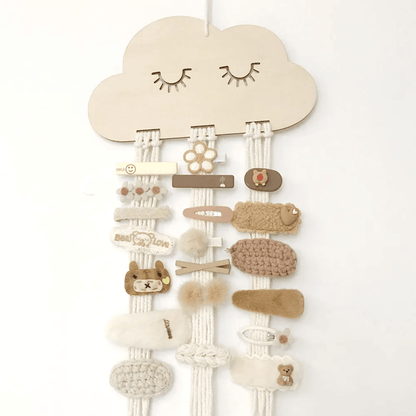 CloudShaped Solid Wood HairAccessory  Jewelry Organizer 3