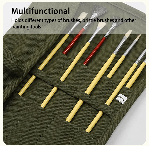 Artist 22Slot RollUp Brush Storage Bag For Watercolour Gouache And Calligraphy Brushes 2