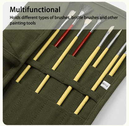 Artist 22Slot RollUp Brush Storage Bag For Watercolour Gouache And Calligraphy Brushes 2