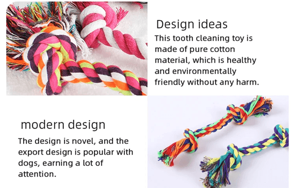 Durable Cotton Rope Knot Chew Toy For Small Dogs And Puppies 1