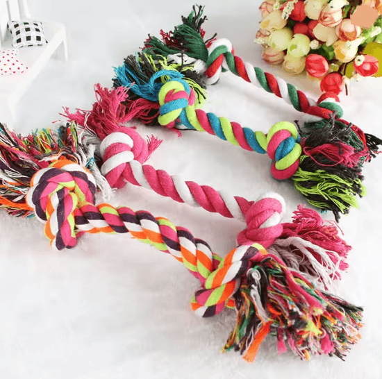 Durable Cotton Rope Knot Chew Toy For Small Dogs And Puppies 3