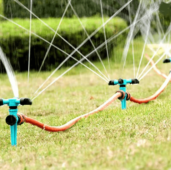 360 Rotating ThreeArm Garden Sprinkler Head For Yard Irrigation 1