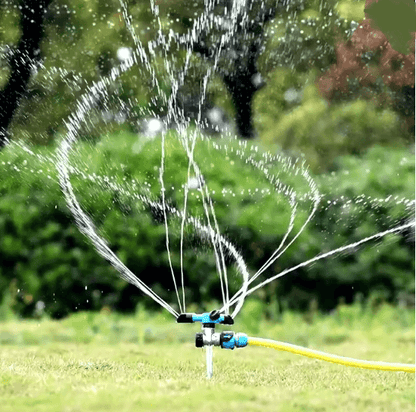 360° Rotating Three-Arm Garden Sprinkler Head for Yard Irrigation