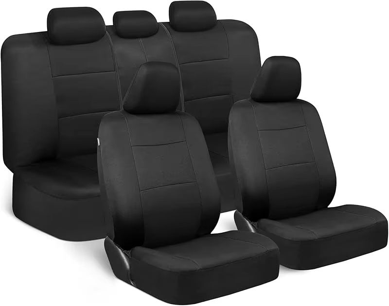 Universal Beige FullSet Car Seat Covers  Front  Rear Split Bench Fit For Trucks Vans SUVs 12