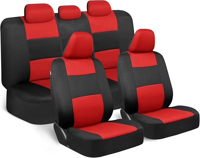 Universal Beige FullSet Car Seat Covers  Front  Rear Split Bench Fit For Trucks Vans SUVs 16