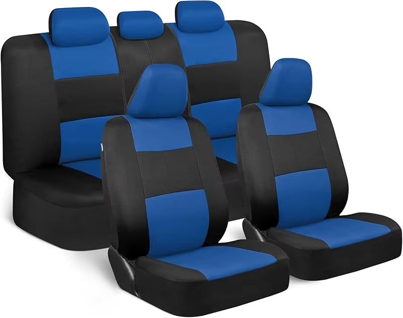 Universal Beige FullSet Car Seat Covers  Front  Rear Split Bench Fit For Trucks Vans SUVs 18