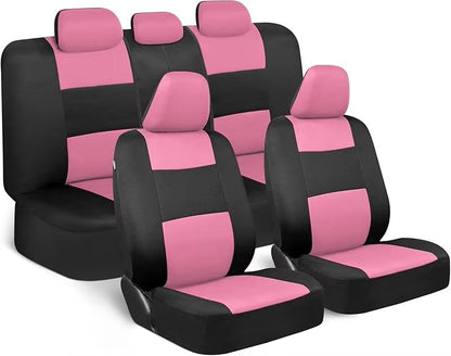 Universal Beige FullSet Car Seat Covers  Front  Rear Split Bench Fit For Trucks Vans SUVs 19