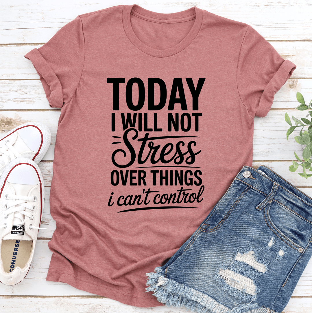 Today I Will Not Stress Over Things Tee 2