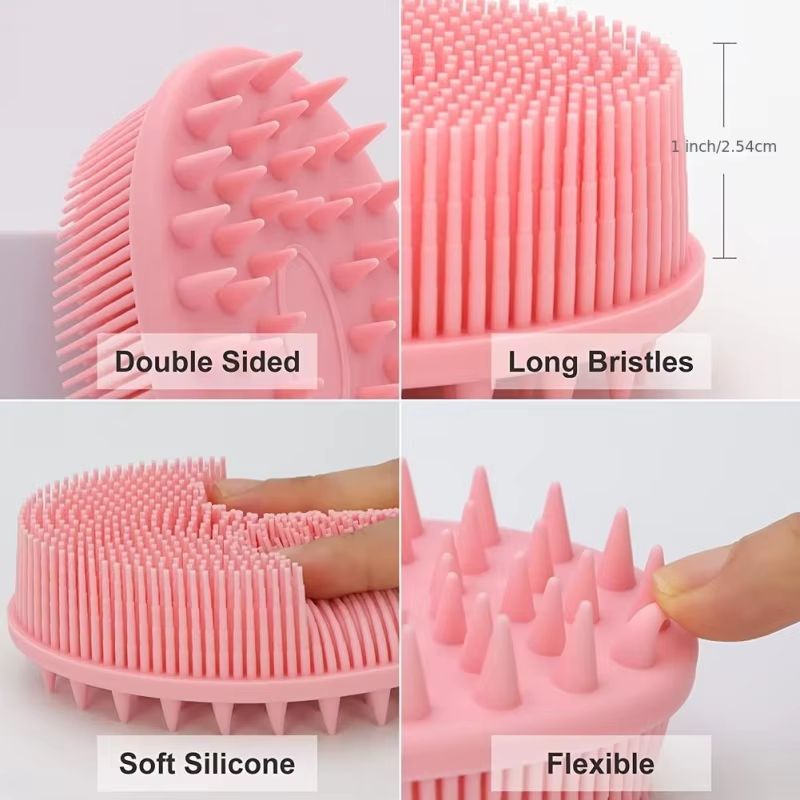 Dual-Spa Silicone 2-in-1 Shower Brush – Body & Scalp Exfoliator