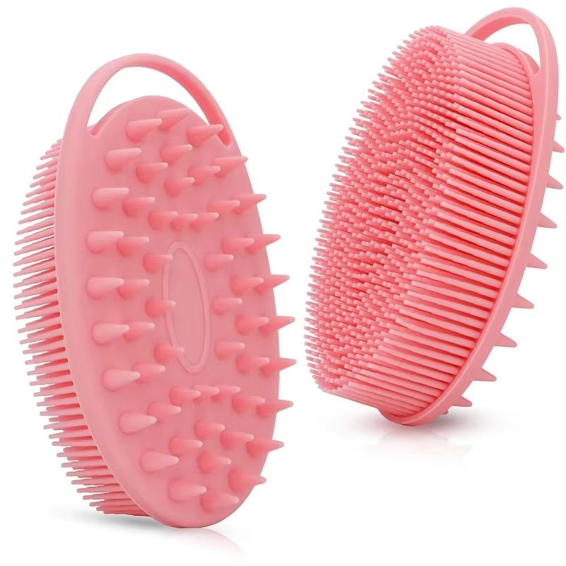 DualSpa Silicone 2in1 Shower Brush  Body  Scalp Exfoliator 1