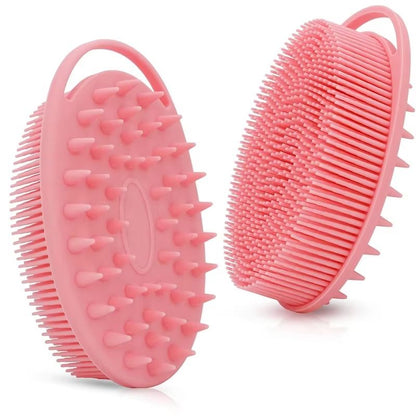 DualSpa Silicone 2in1 Shower Brush  Body  Scalp Exfoliator 1