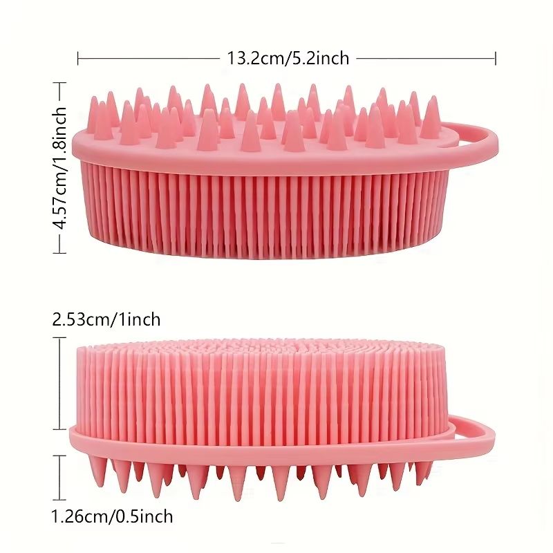 DualSpa Silicone 2in1 Shower Brush  Body  Scalp Exfoliator 2