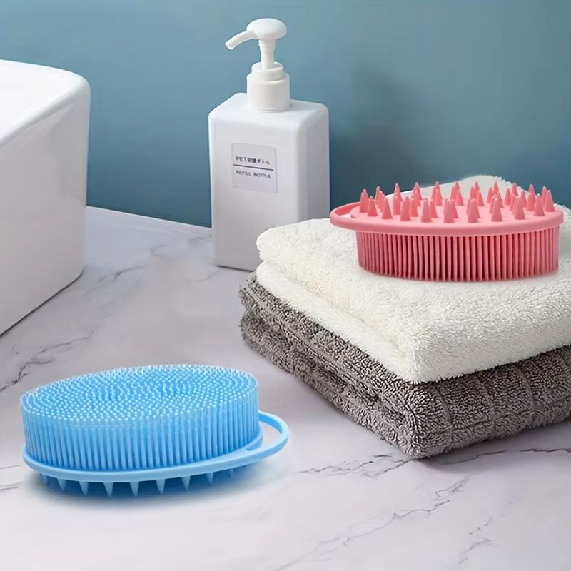 DualSpa Silicone 2in1 Shower Brush  Body  Scalp Exfoliator 4