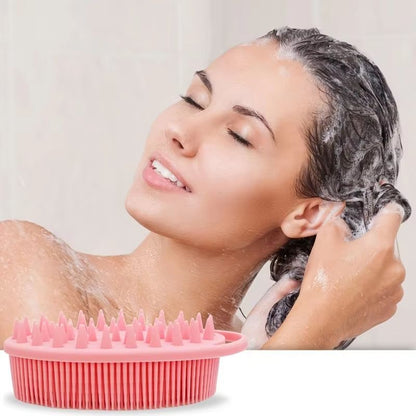 DualSpa Silicone 2in1 Shower Brush  Body  Scalp Exfoliator 5