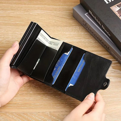 RFIDShield DuoAlloy PopUp Card Wallet  PU Leather  Aluminum Alloy 1